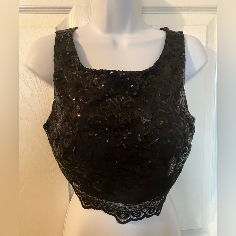 City Triangles Black Tank Top